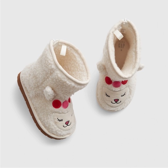 Baby Gap Llama Sherpa Boots Size Walker 5 6 7 Toddler 8 10 11 Shoes NWT! - Picture 2 of 2